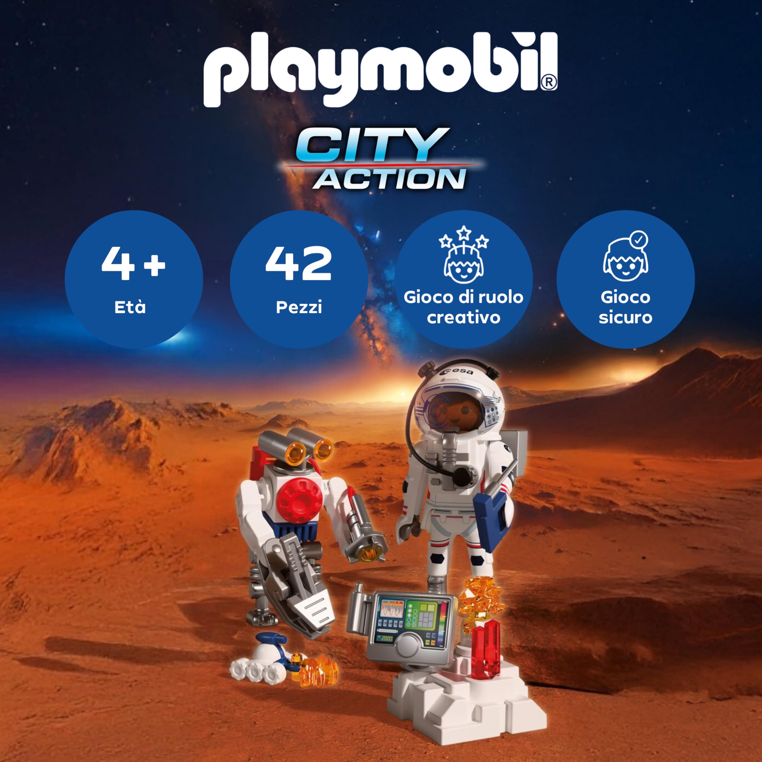 Playmobil Space 72014 astronauta ESA con robot playset