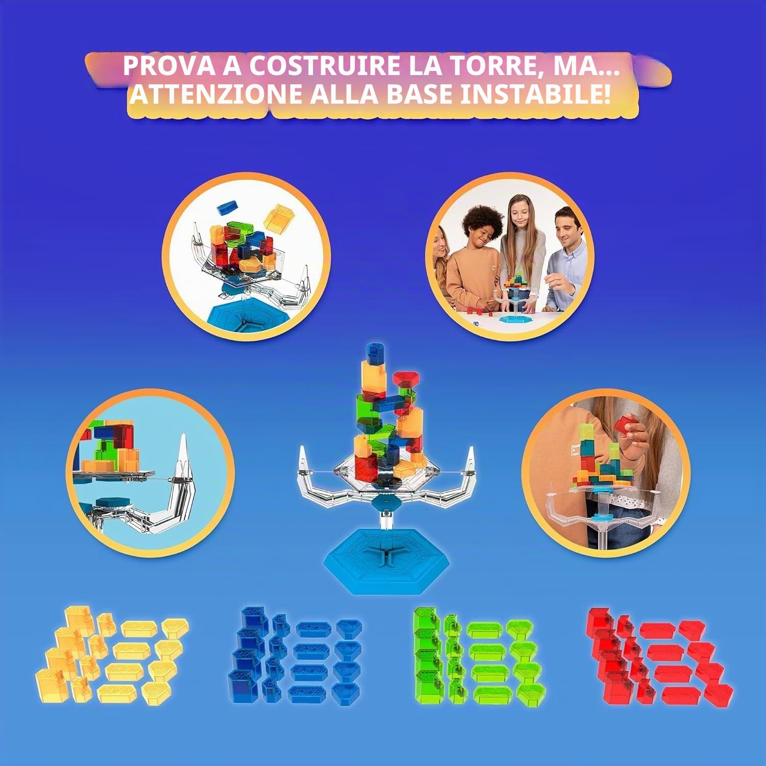 IMC Toys Play Fun Gravity Tower Gioco Torre 48 Blocchi