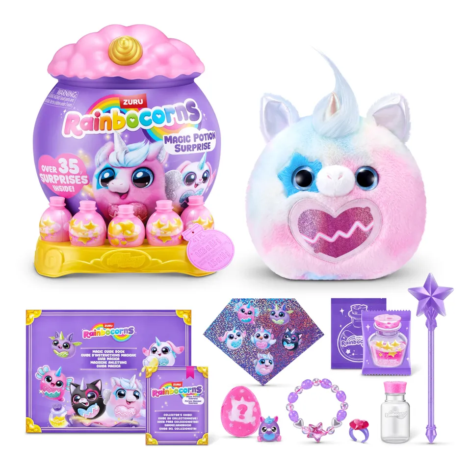 Rainbocorns Magic Potion Surprise Unicorn peluche con sorprese