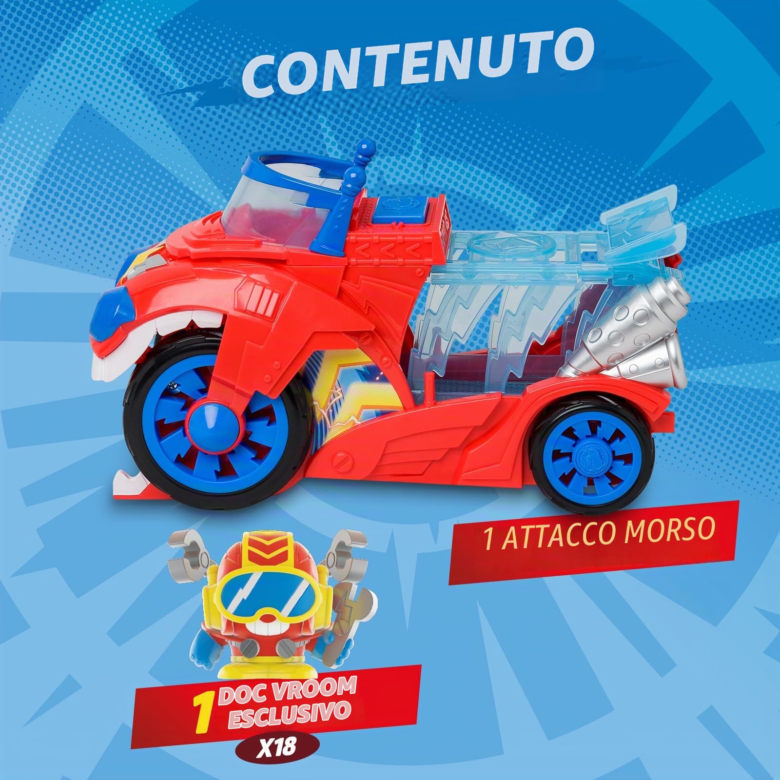 Superthings Guardians of Kazoom veicolo Bite Attack Doc Vroom