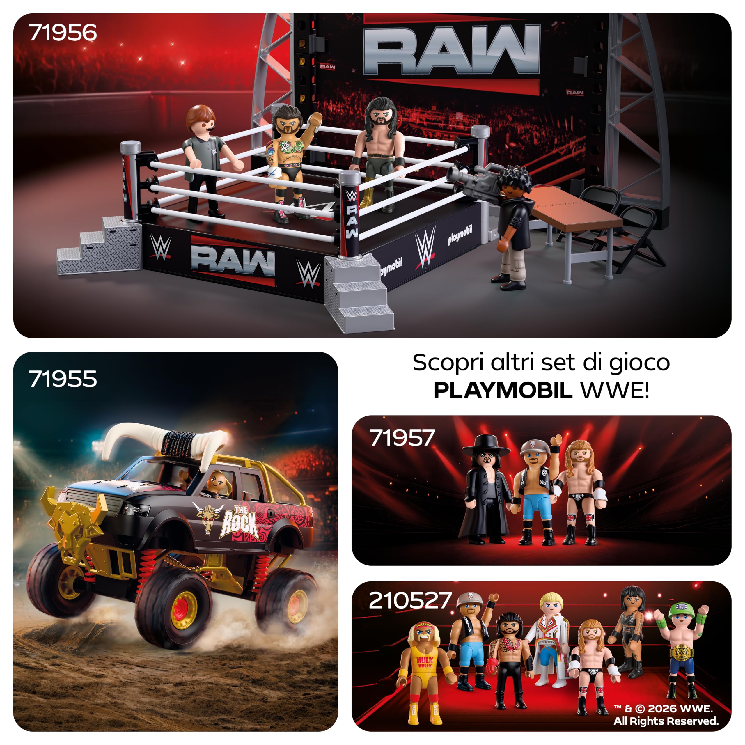 PLAYMOBIL WWE 71957 multipack personaggi Attitude Era 3 pezzi