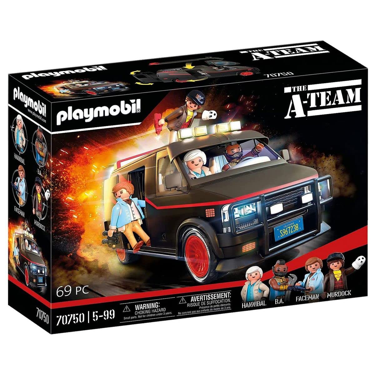 PLAYMOBIL The A-Team 70750 Van furgone 4 personaggi