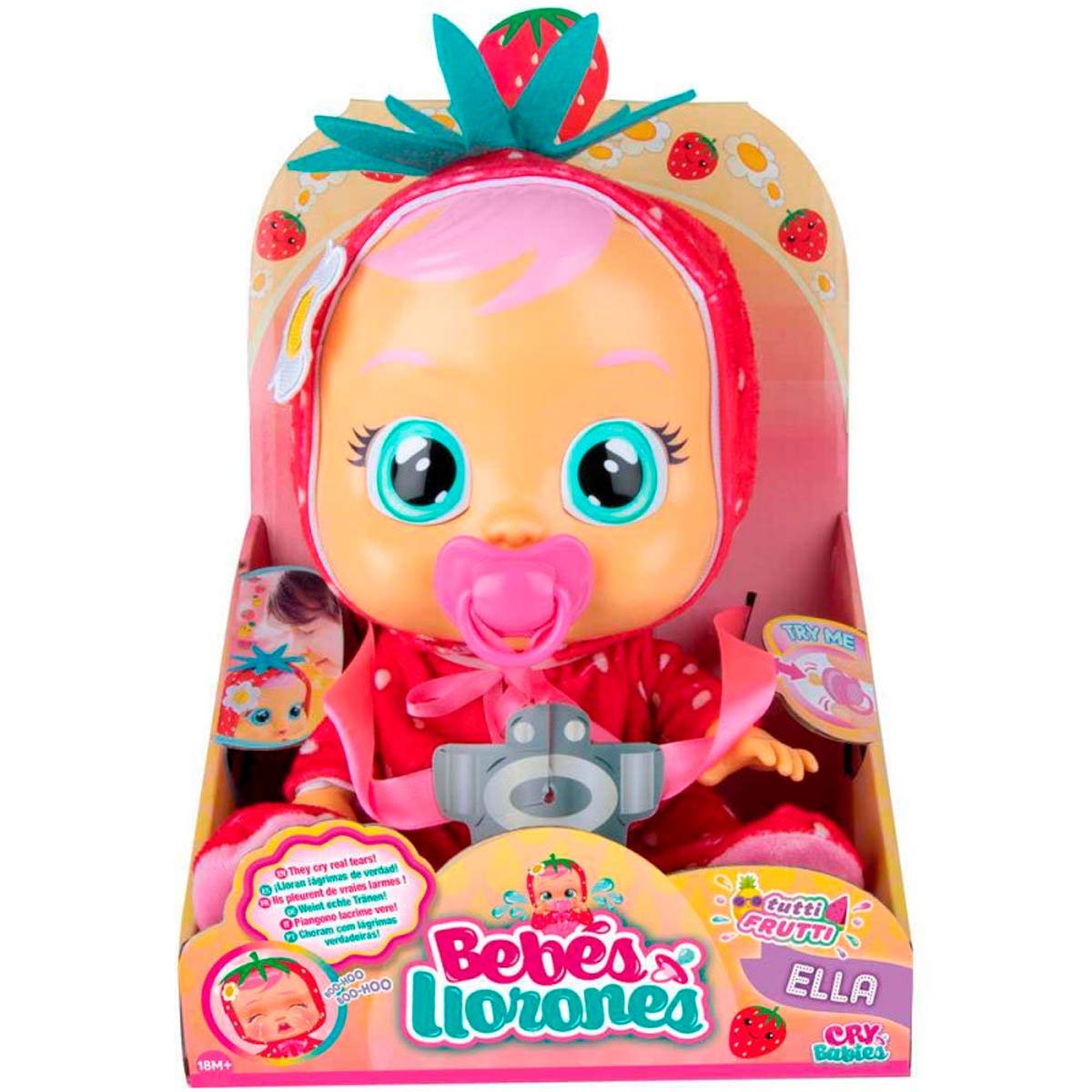 Cry Babies Tutti Frutti Ella Bambola Profumata Fragola Lacrime Vere