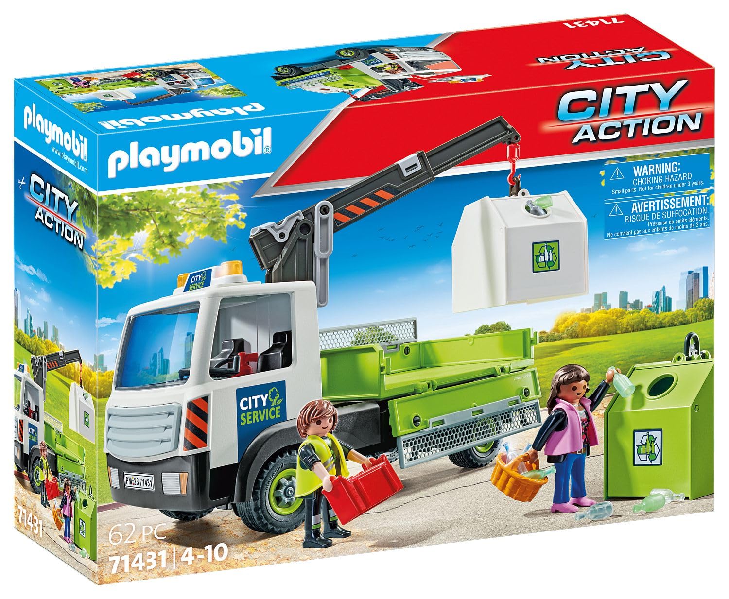 Playmobil City Action 71431 camion trasporto rifiuti 62 pezzi