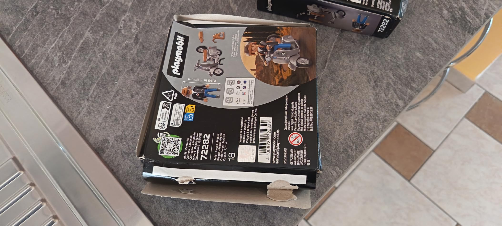 Playmobil Vespa 72282 80° Anniversario scooter crema 4+ anni