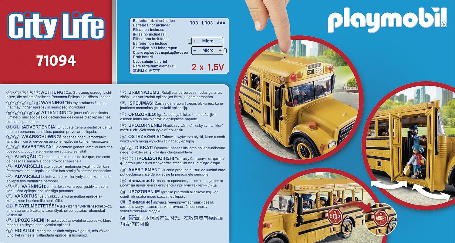 Playmobil City Life 71094 scuolabus US School Bus 46 pezzi