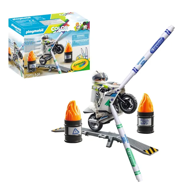 Playmobil Funstars Color 71377 Moto da Corsa Gioco 18 Pezzi 5+ Anni