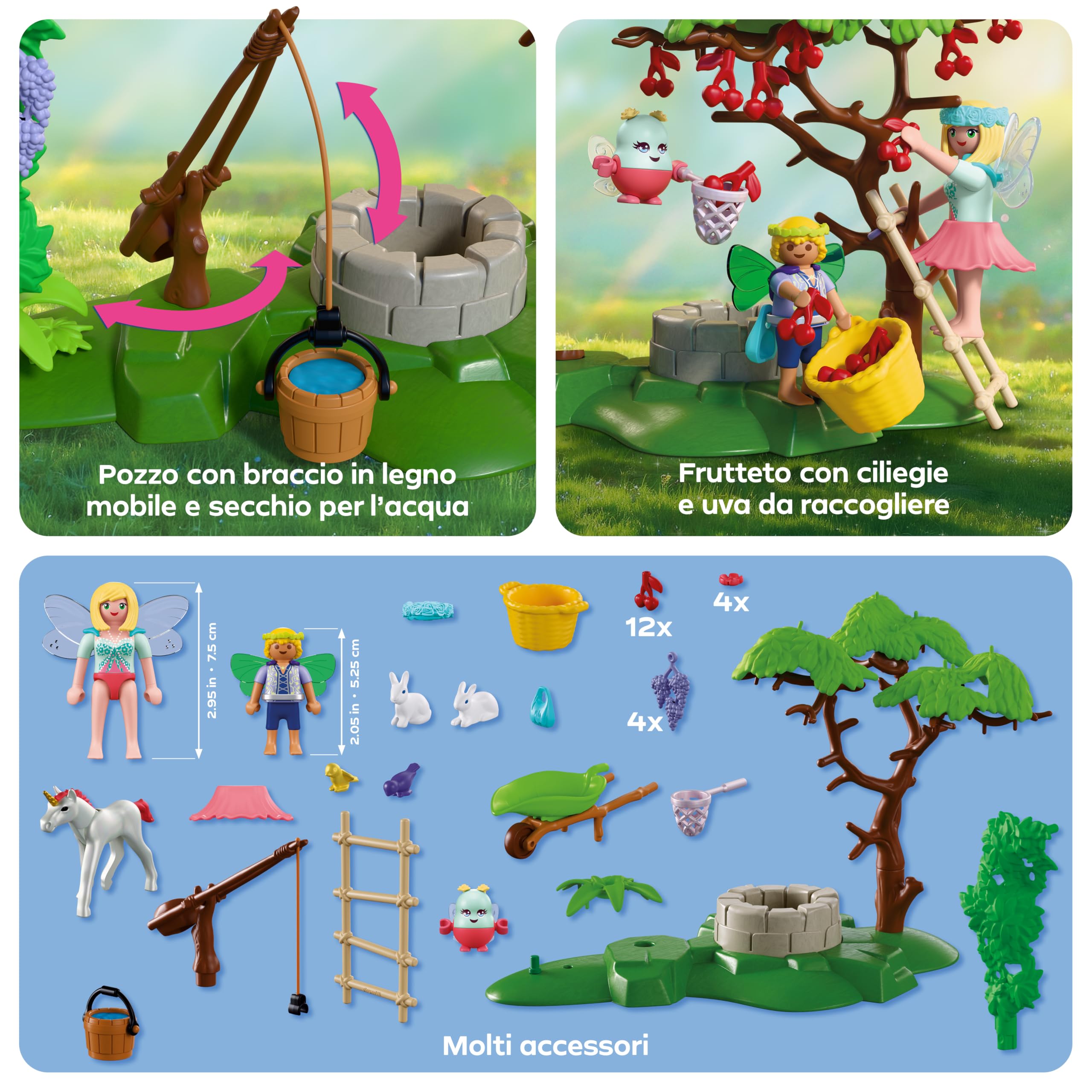 PLAYMOBIL Fantasy 72215 giardino fate con unicorno