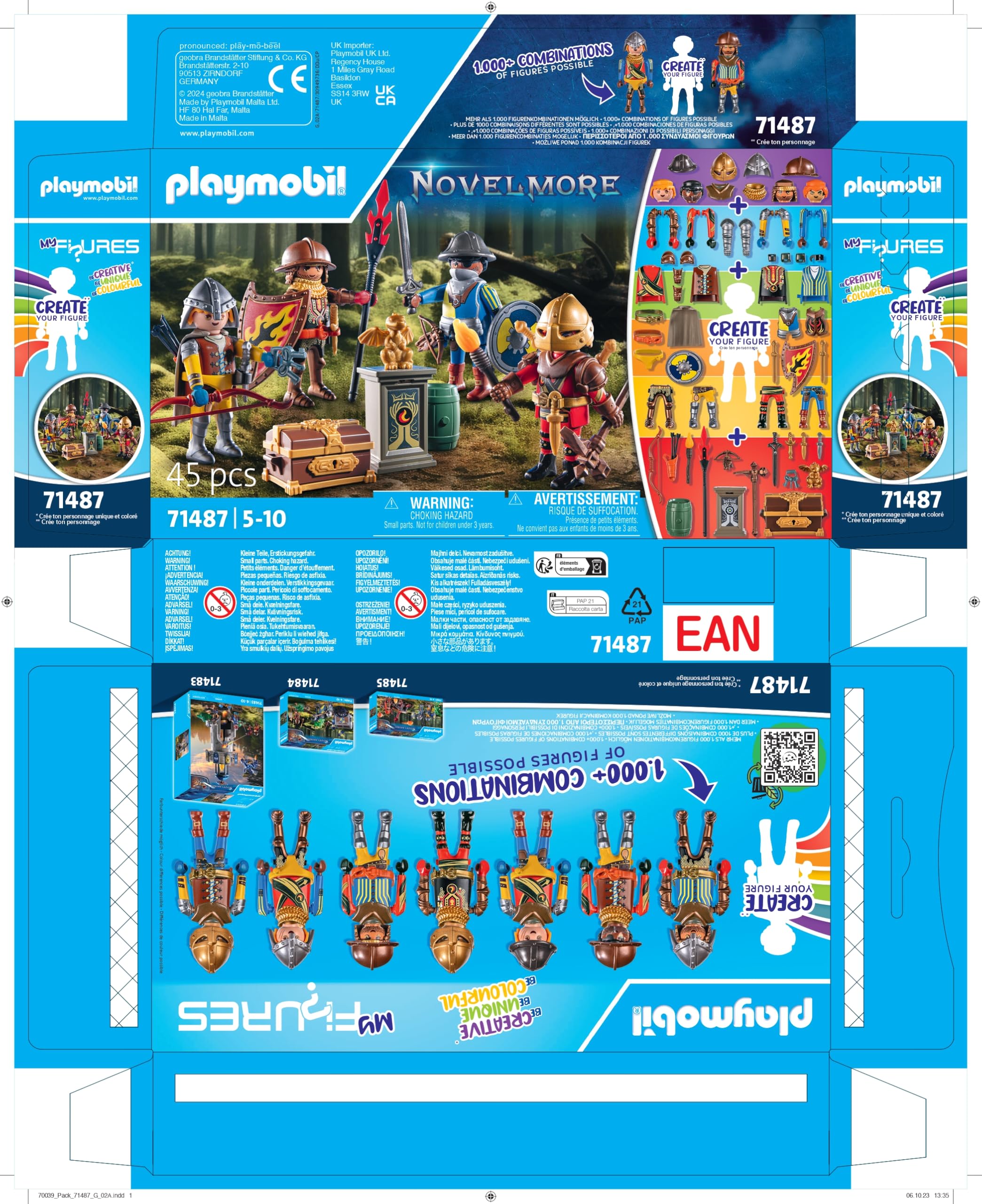 Playmobil Novelmore 71487 playset Cavalieri 45 pezzi