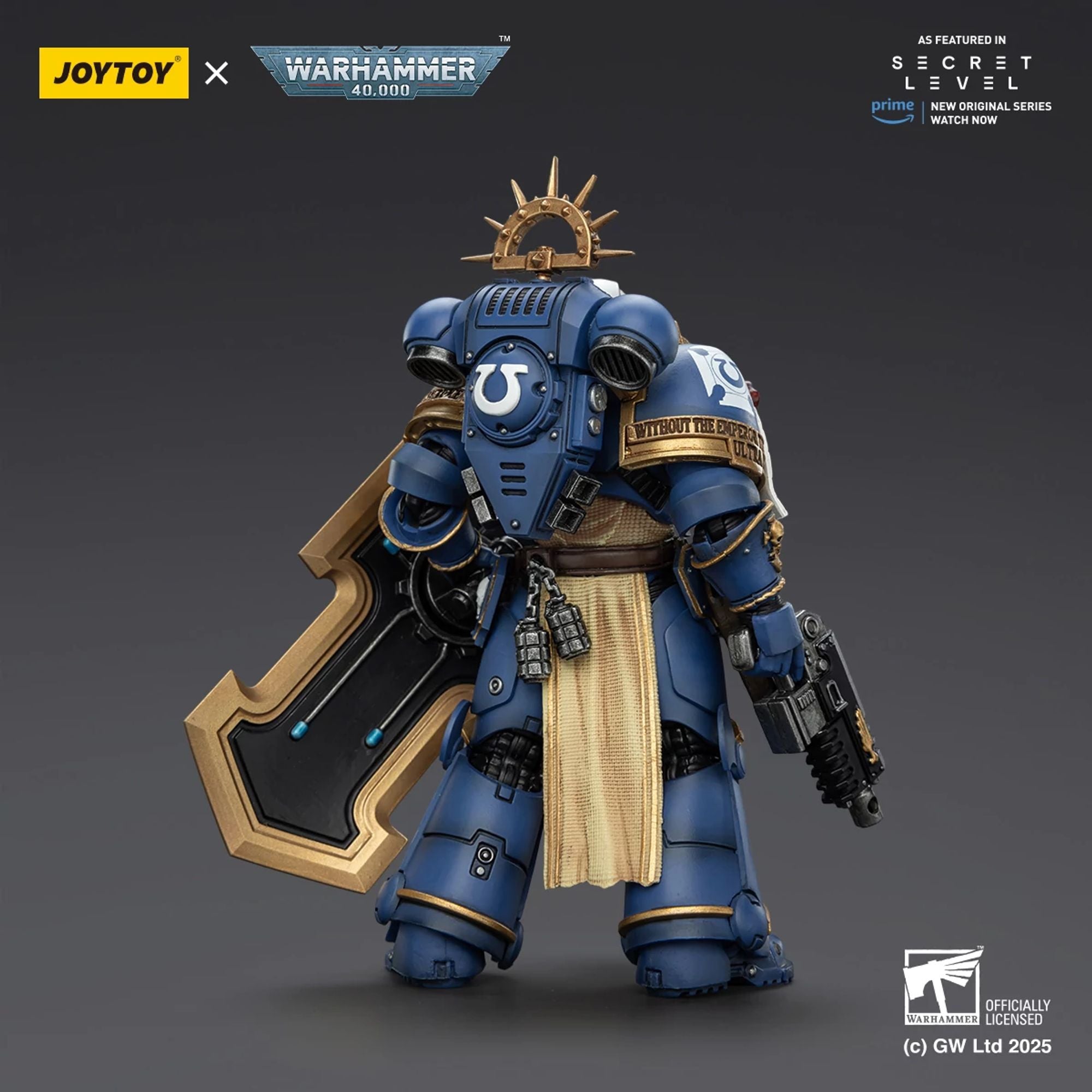 JoyToy Ultramarines Levantus action figure spada scudo 1/18