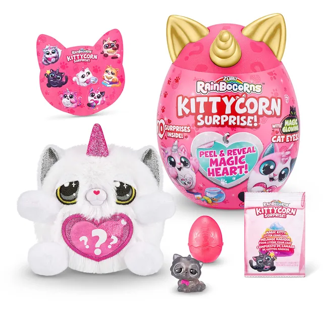 Rainbocorns Kittycorn Surprise Peluche Gatto Cincillà Bolle