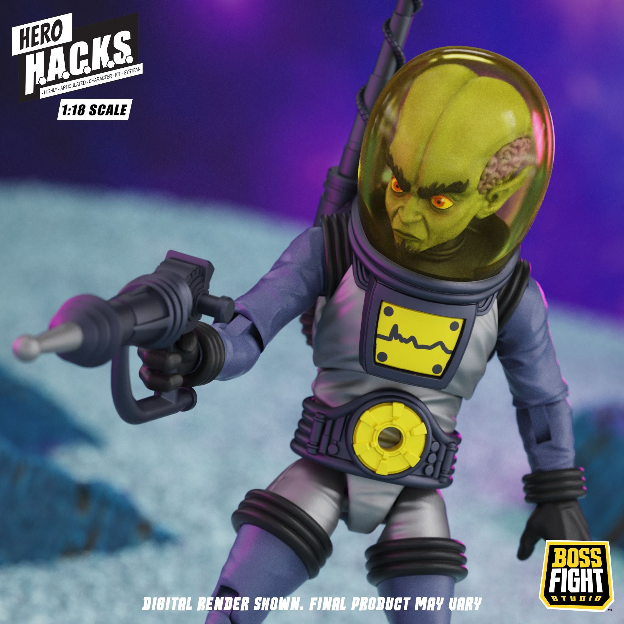 Boss Fight Hero Hacks Zarko action figure 4 pollici