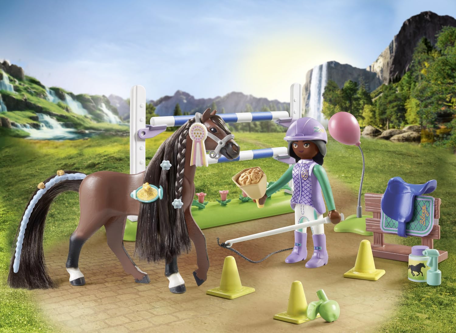 Playmobil Horses of Waterfall 71355 percorso ostacoli torneo Zoe
