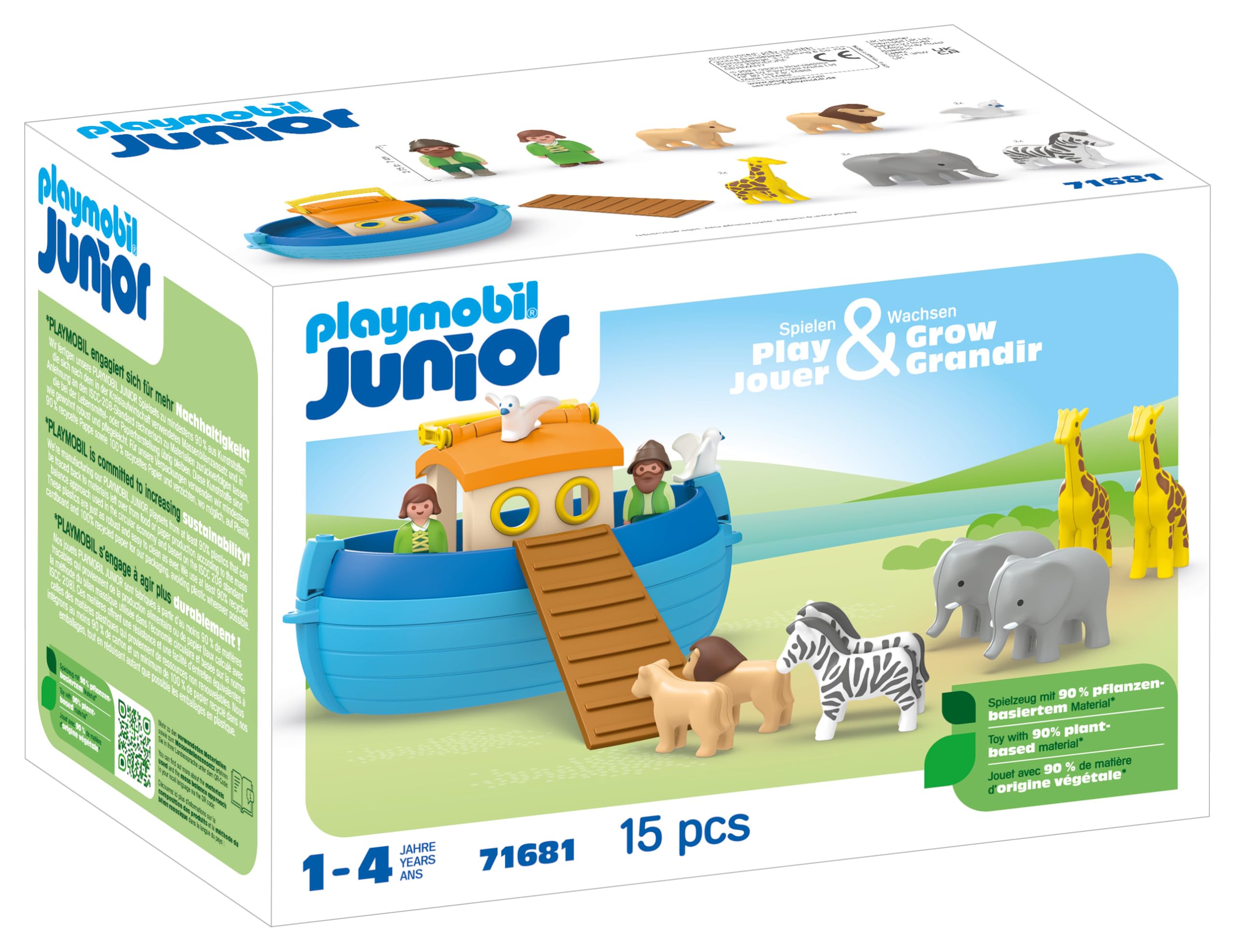 Playmobil Junior 71681 Arca di Noè Portatile 15 Pezzi