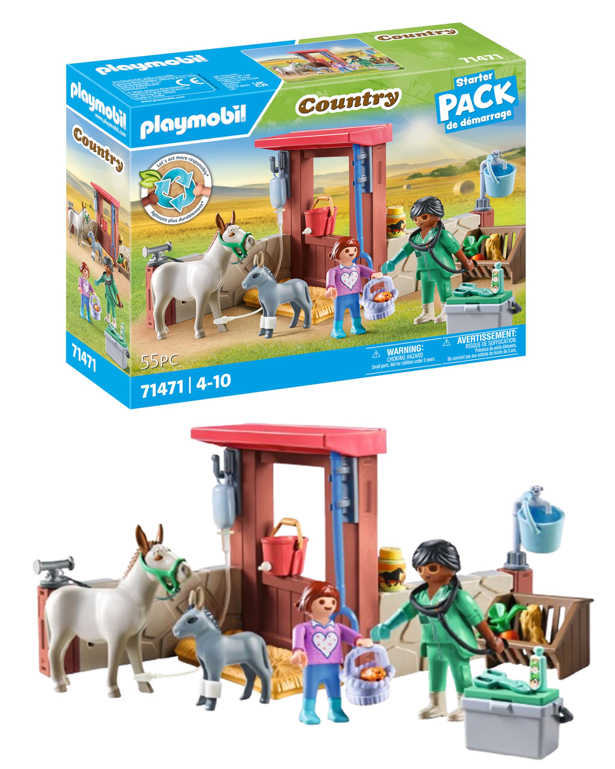 PLAYMOBIL Country visita veterinaria per asini starter pack