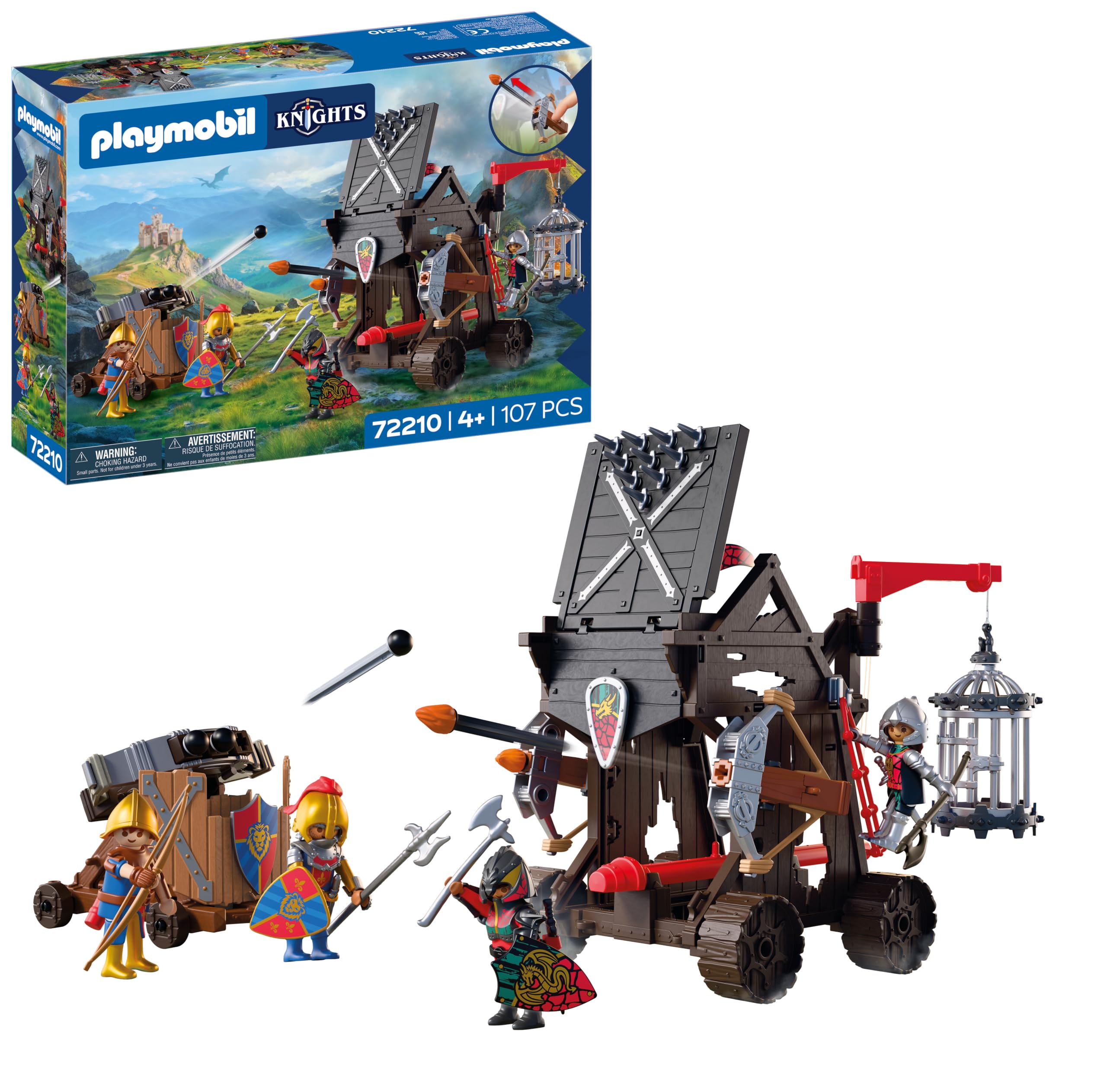 Playmobil Knights Torre d'Assalto 72210 Playset Cavalieri Drago