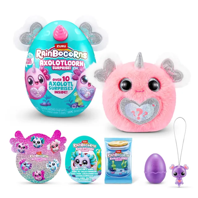Rainbocorns Axolotlcorn Surprise Peluche Flowy con Sorprese