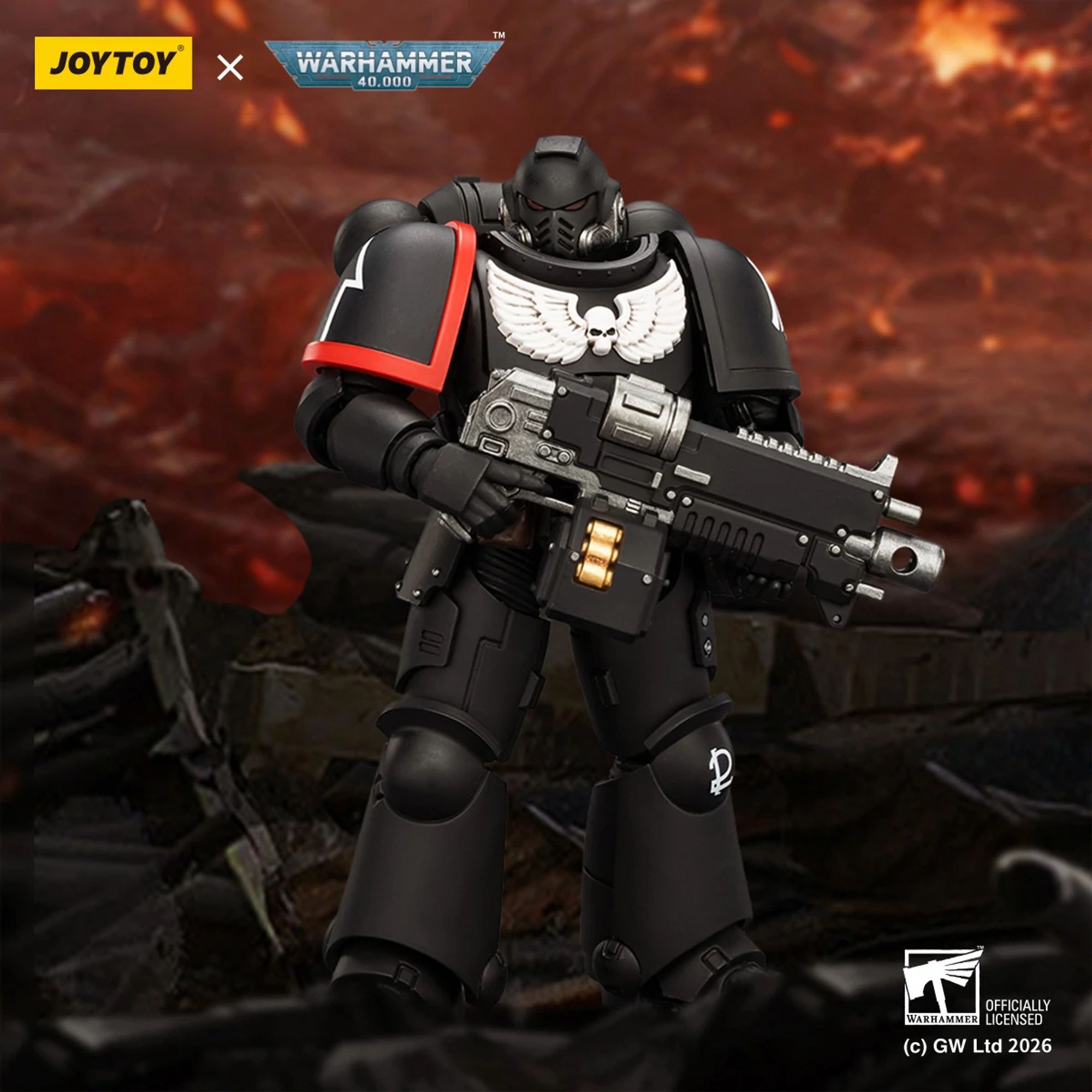 JoyToy Raven Guard Intercessor action figure con bolt rifle