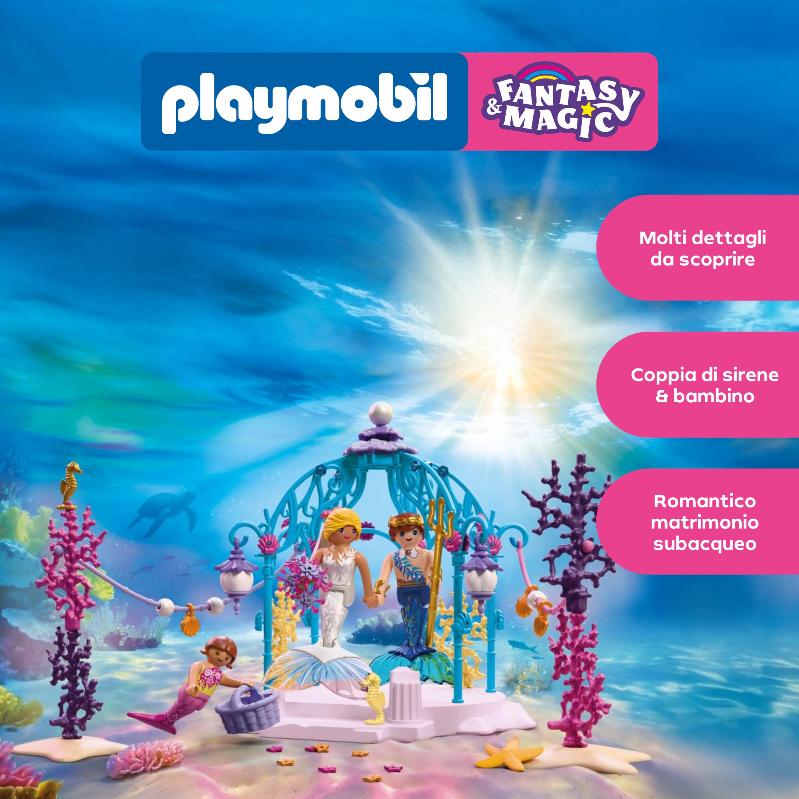 PLAYMOBIL Fantasy & Magic 72104 Matrimonio Sottomarino con Sirene