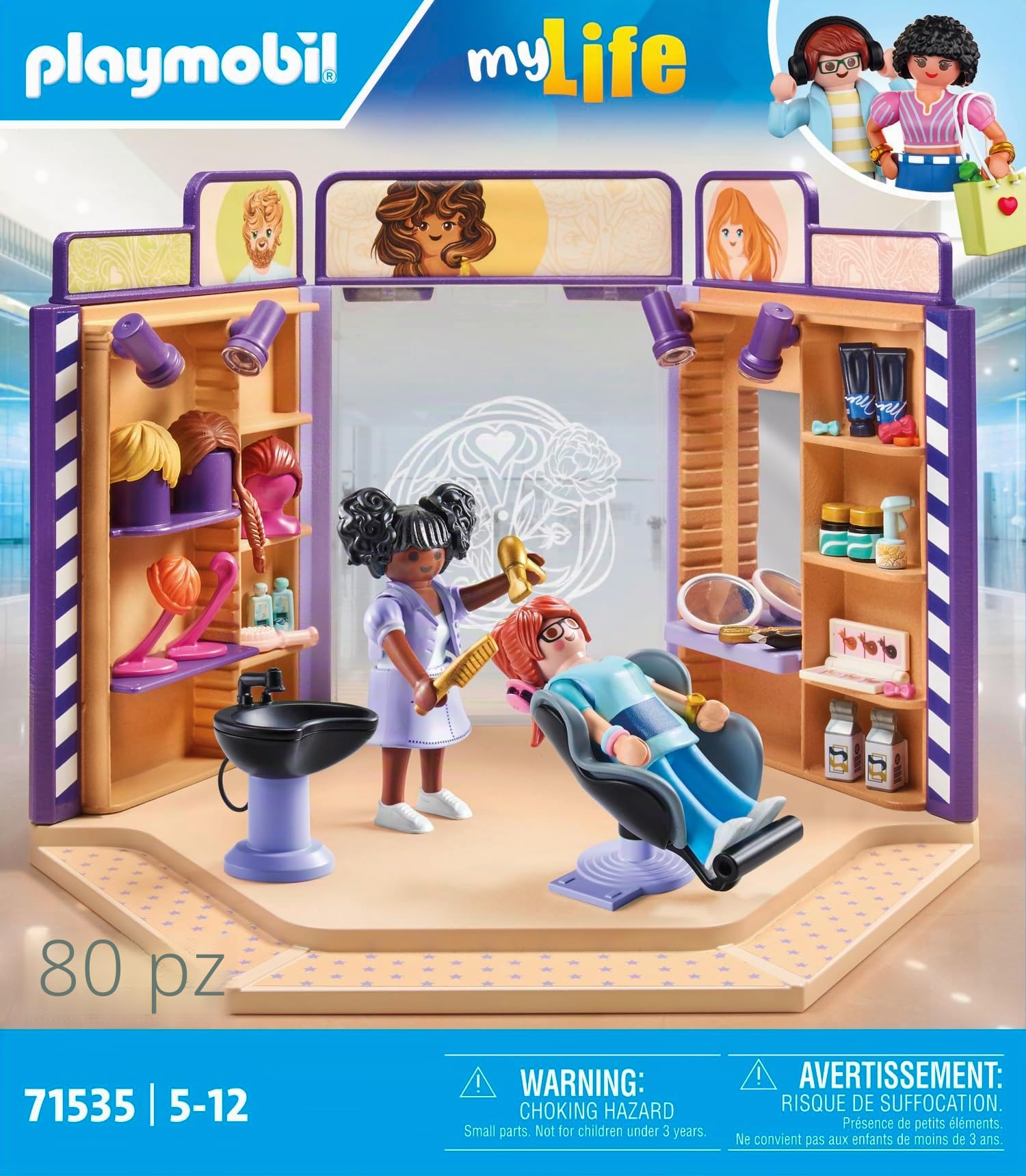 PLAYMOBIL myLife 71535 Parrucchiera playset 80 pezzi