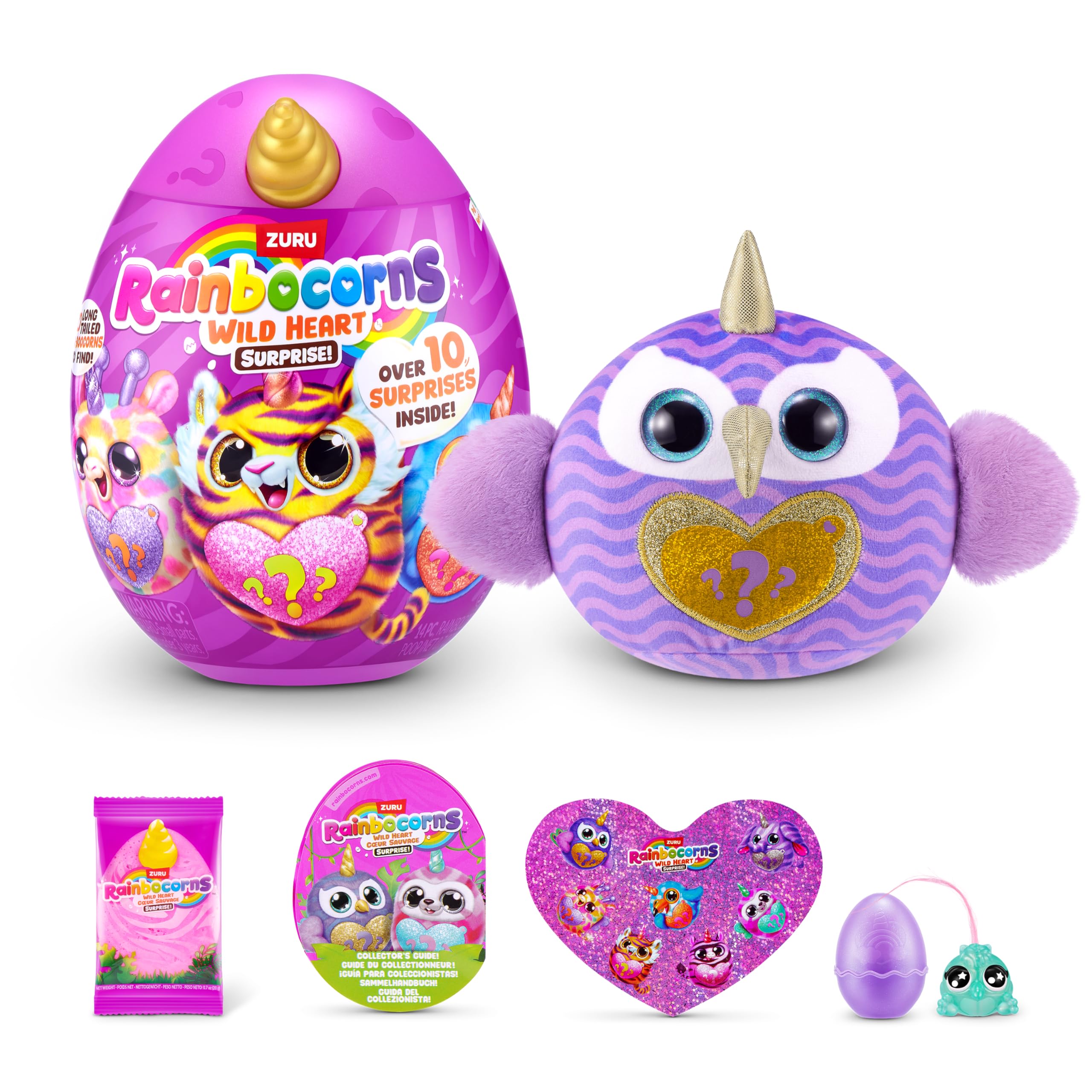 Rainbocorns Wild Heart pavone peluche a sorpresa con slime