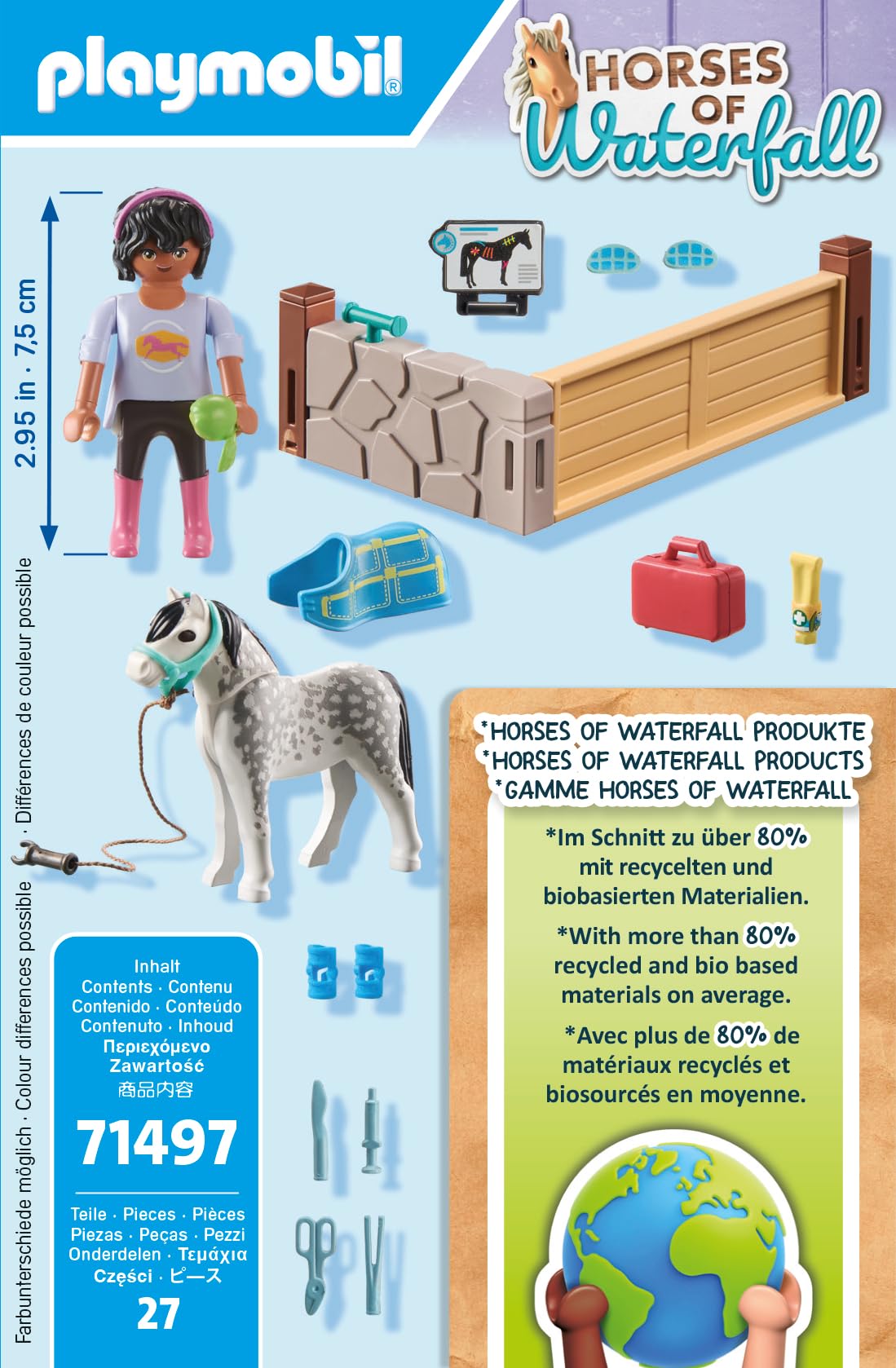 Playmobil Horses 71497 Veterinaria Cavalli playset 27 pezzi