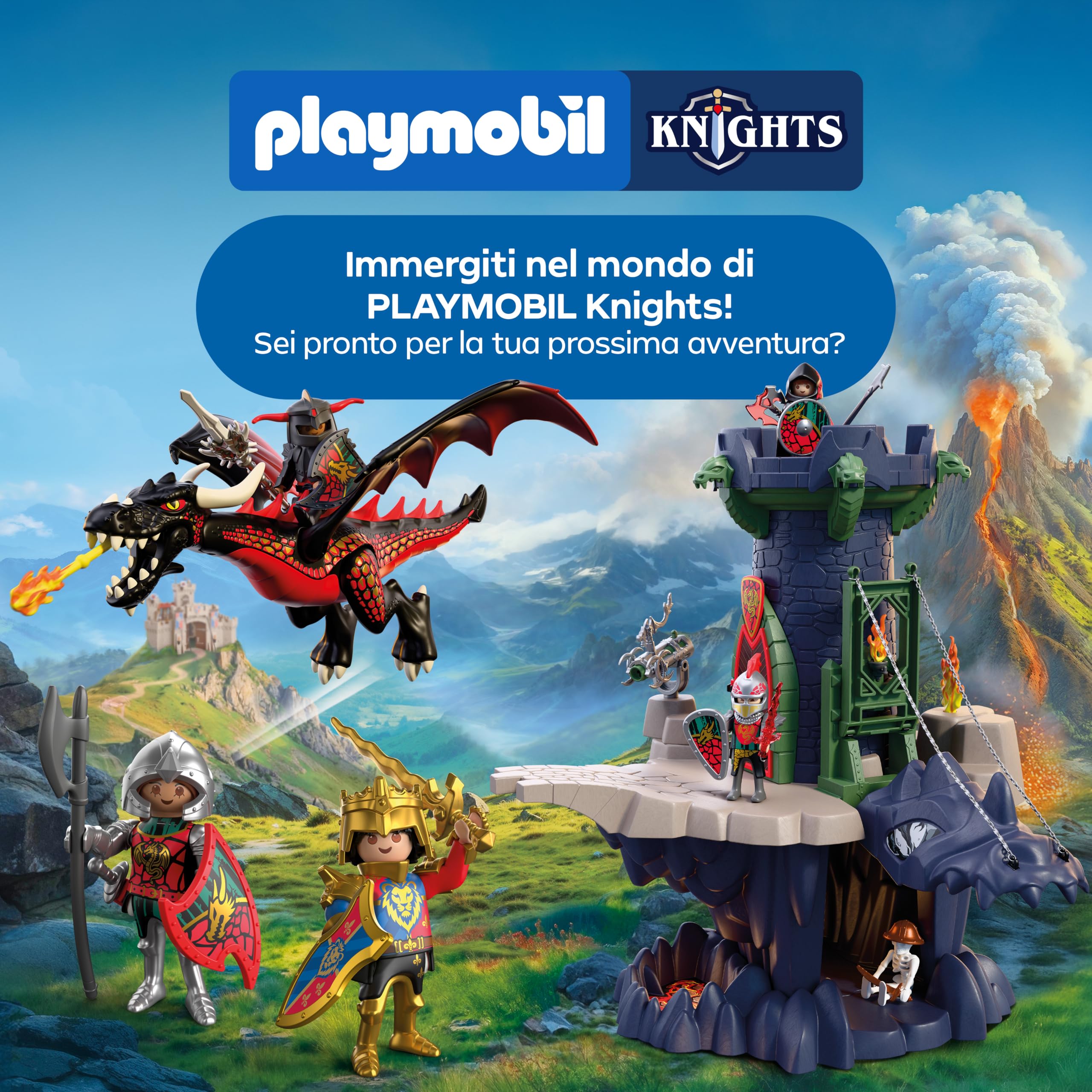 Playmobil Knights Torre d'Assalto 72210 Playset Cavalieri Drago