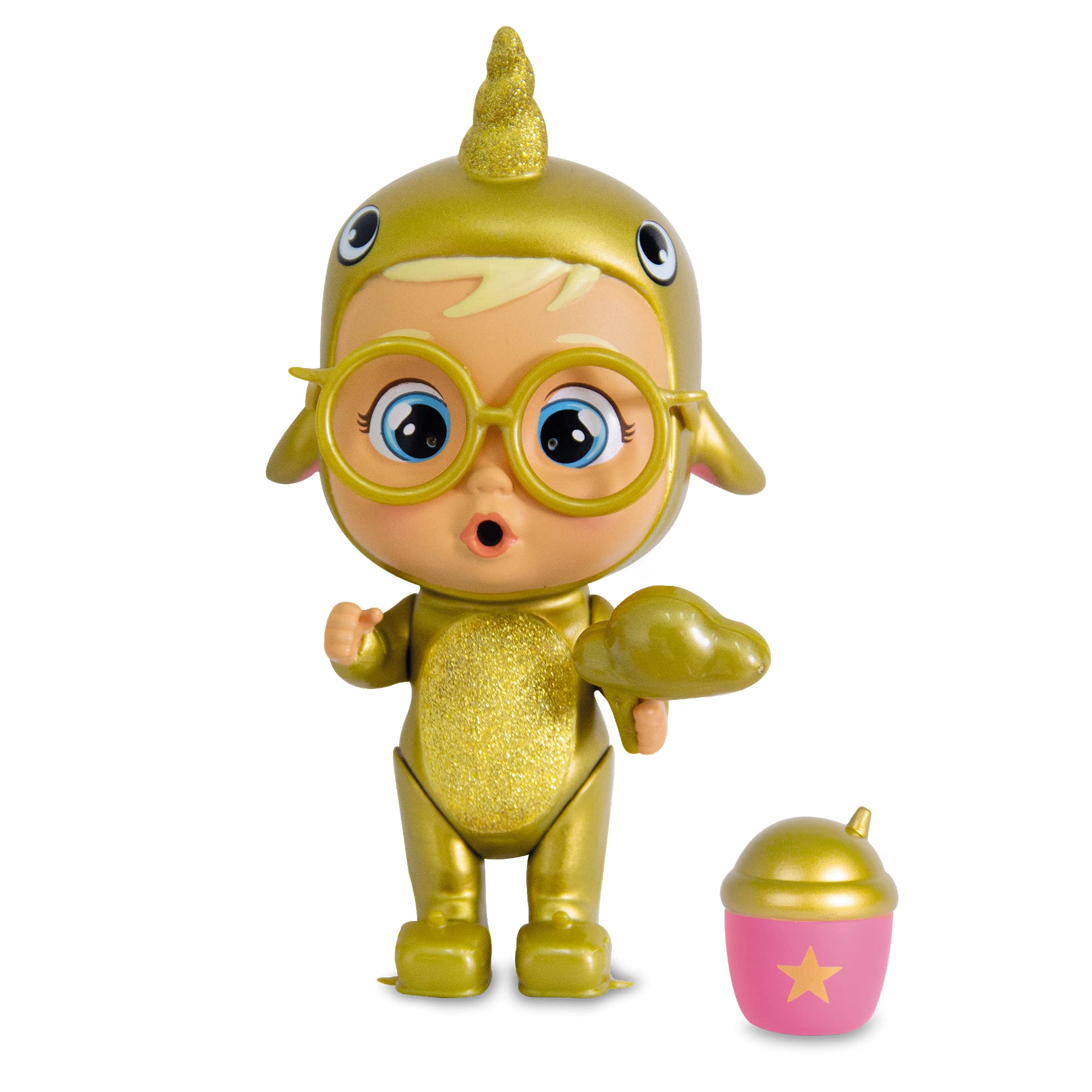 Cry Babies Magic Tears Golden mini bambola casetta oro 13 cm