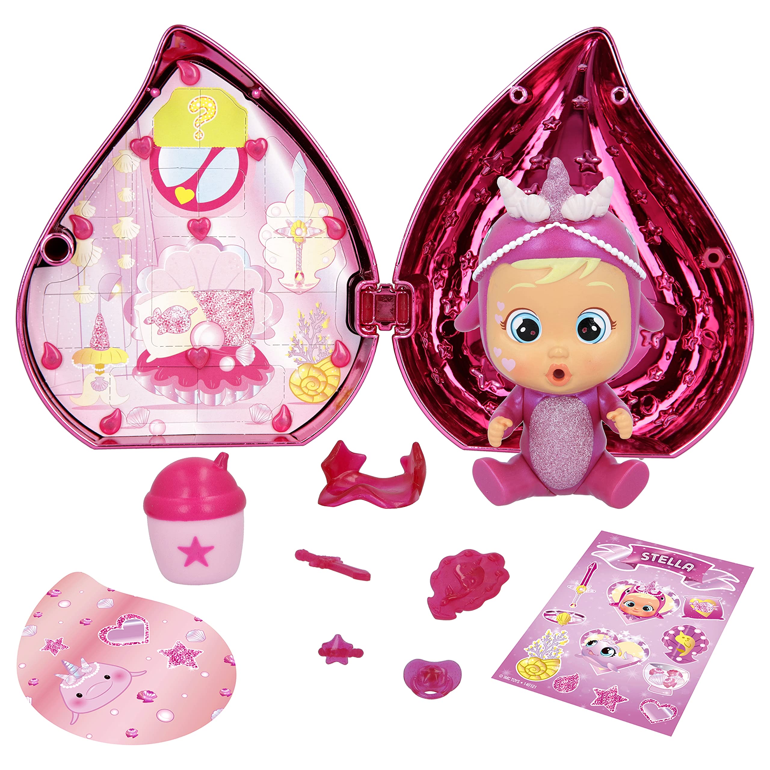 Cry Babies Magic Tears mini bambola rosa lacrime vere