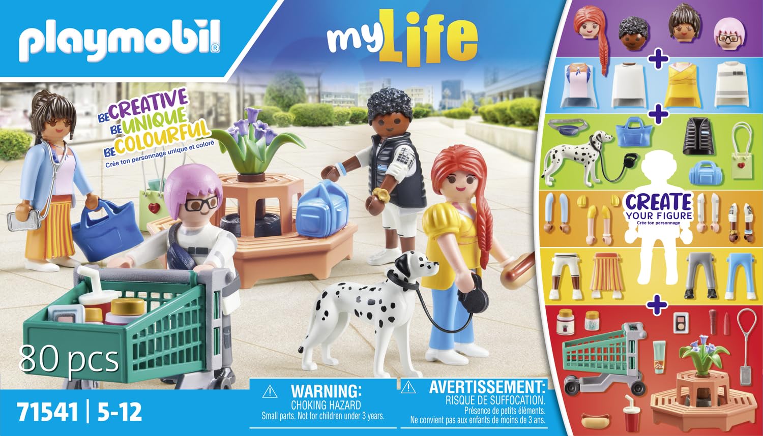 Playmobil myLife 71541 MyFigures Shopping Playset 80 Pezzi