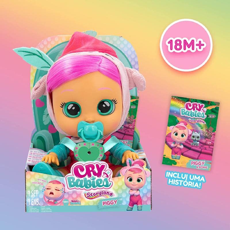 Cry Babies Magic Tears Storyland Piggy bambola interattiva piange