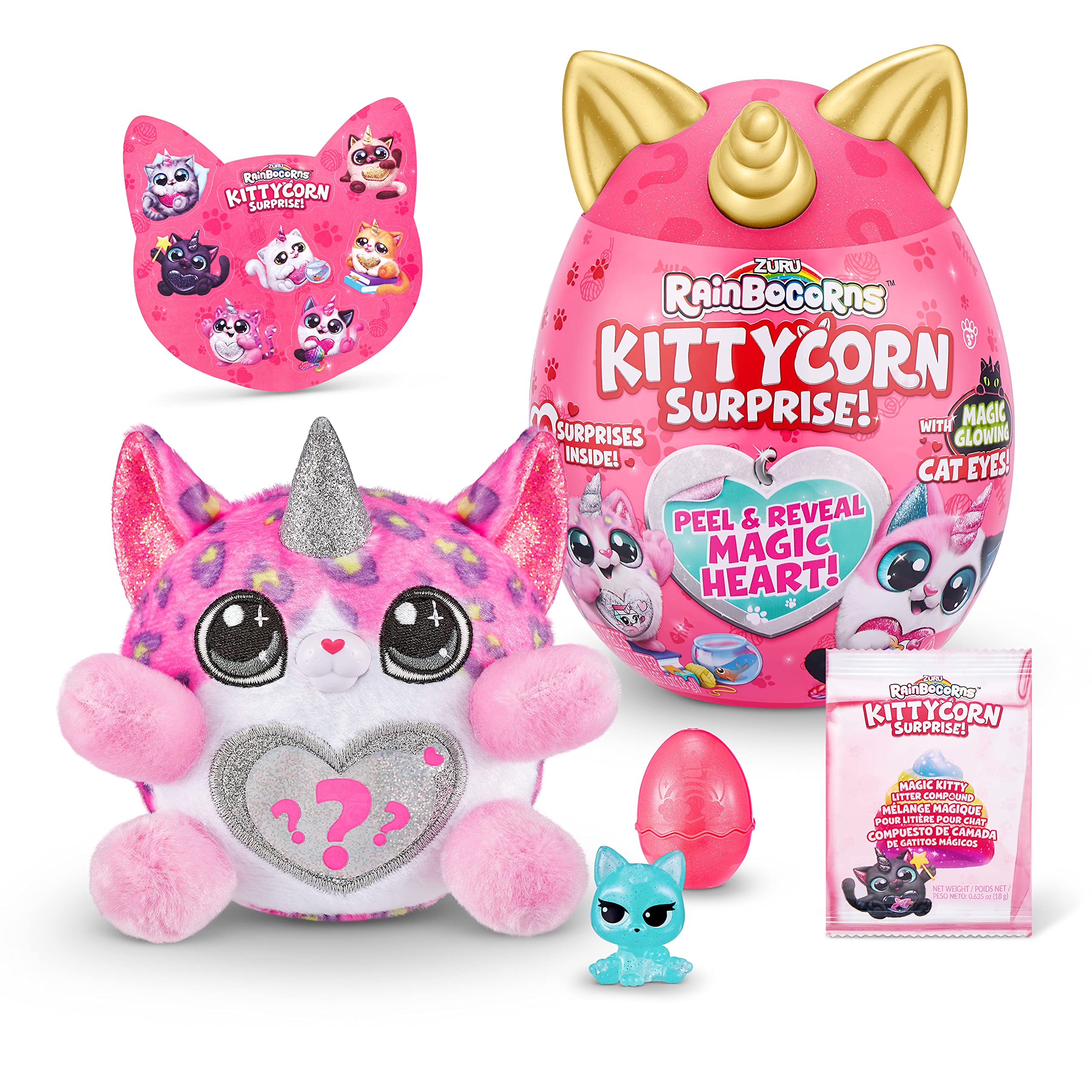 Rainbocorns Kittycorn Surprise Peluche Gatto Cincillà Bolle
