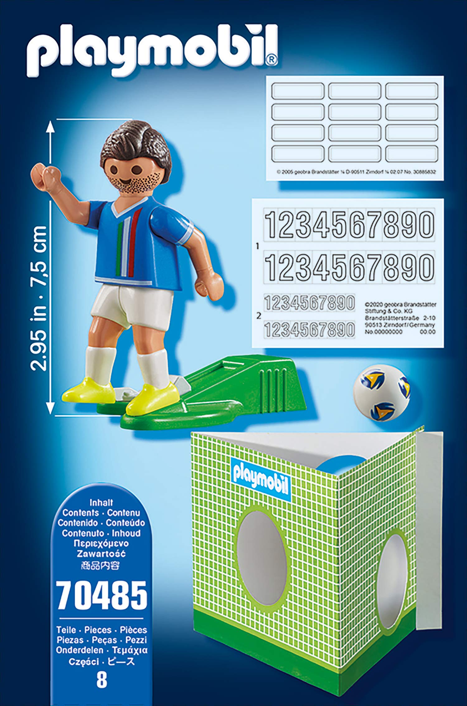 PLAYMOBIL Sports 70485 calciatore Italia con pallone 5 anni