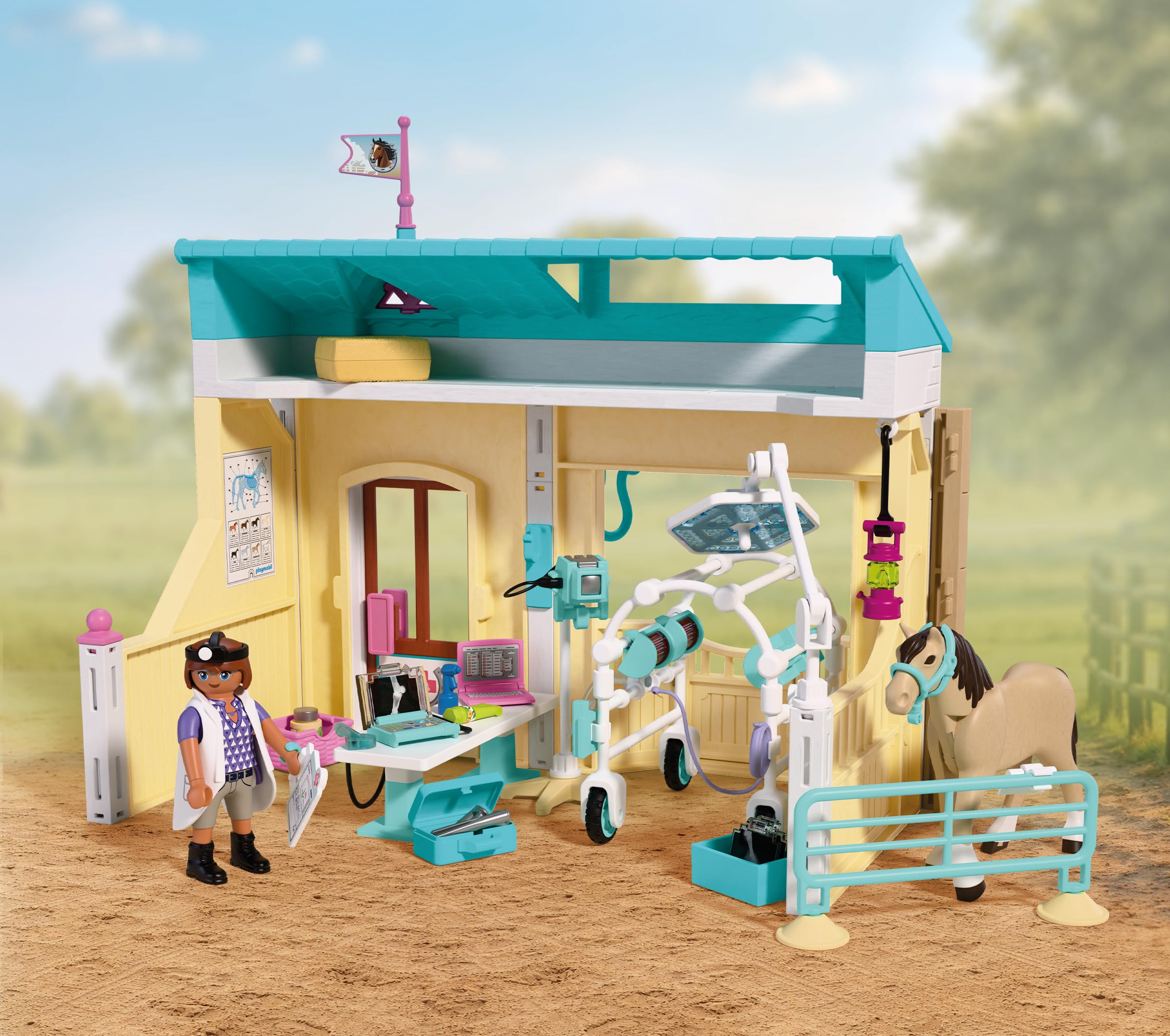Playmobil I Love Horses 72128 clinica veterinaria con cavallo