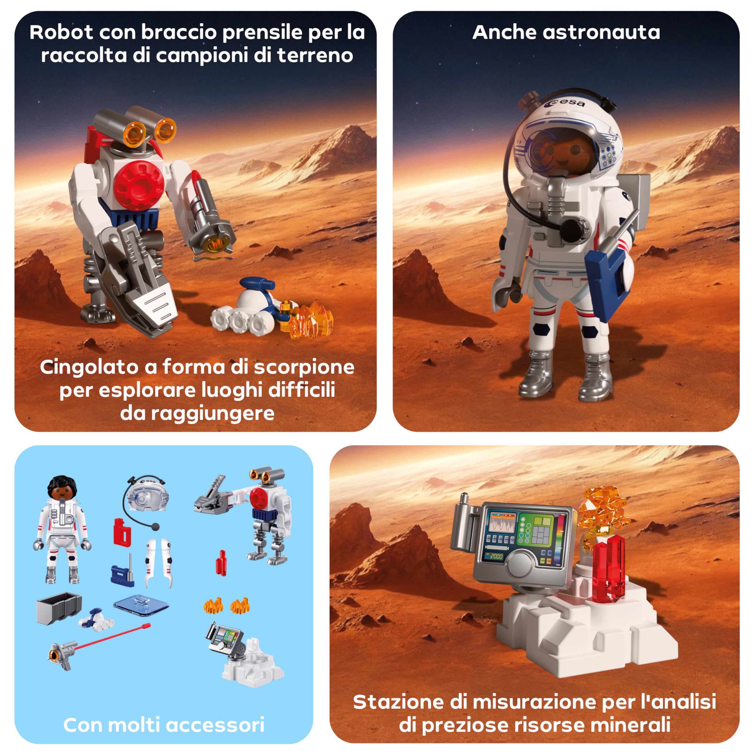 Playmobil Space 72014 astronauta ESA con robot playset