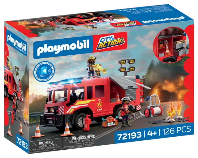 Playmobil City Action 72193 camion pompieri con luci e suoni