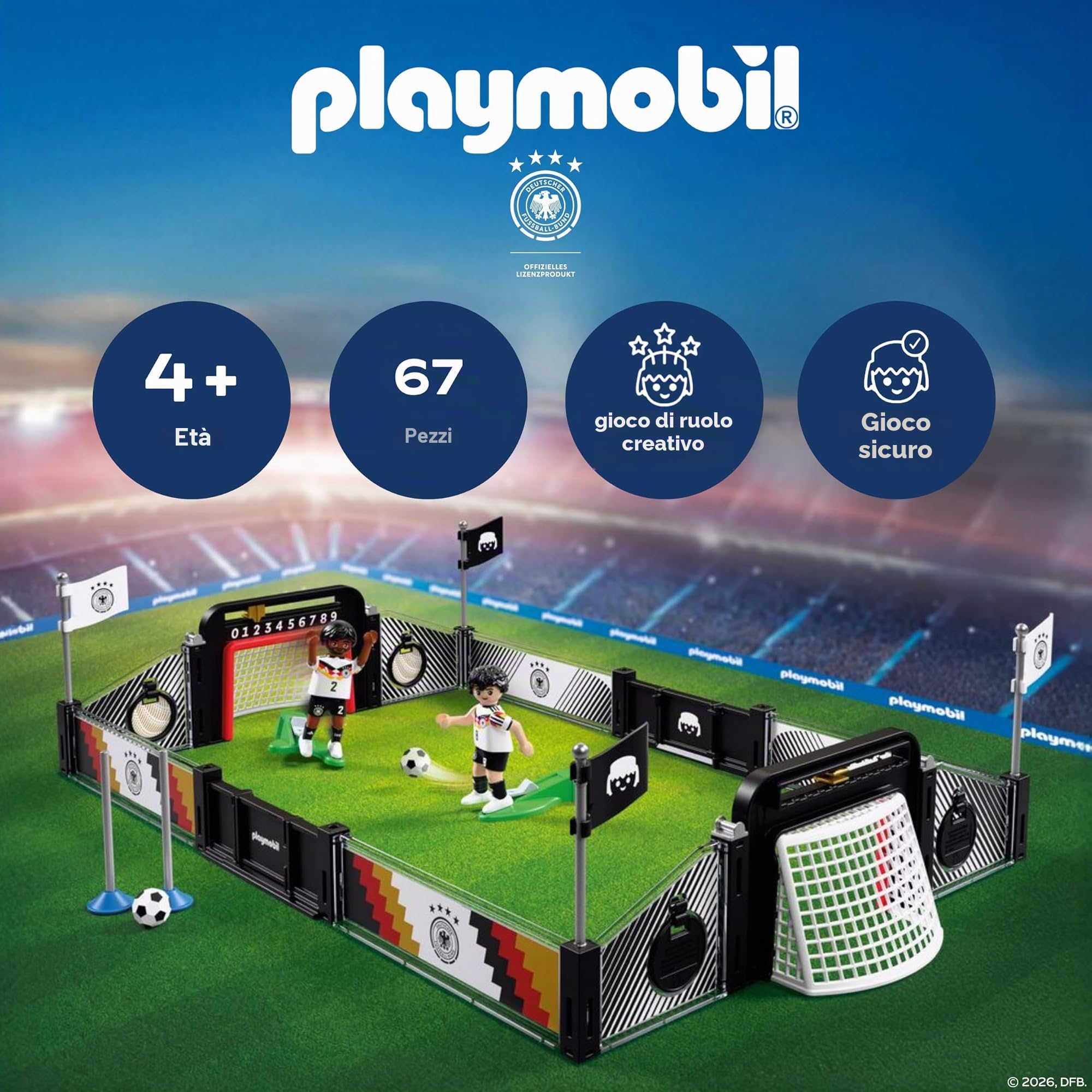 PLAYMOBIL Sports 72254 training set calcio Goretzka Rudiger