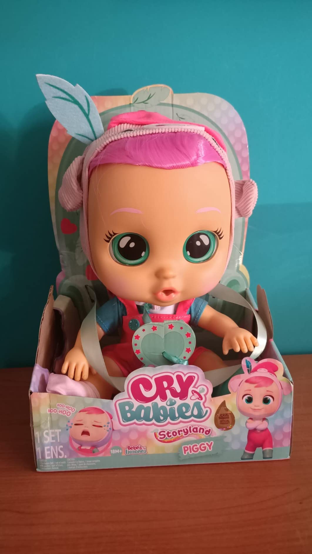 Cry Babies Magic Tears Storyland Piggy bambola interattiva piange