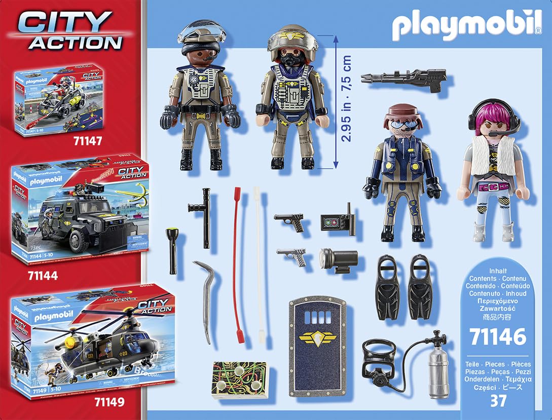 PLAYMOBIL 71146 City Action set 4 personaggi unità speciale