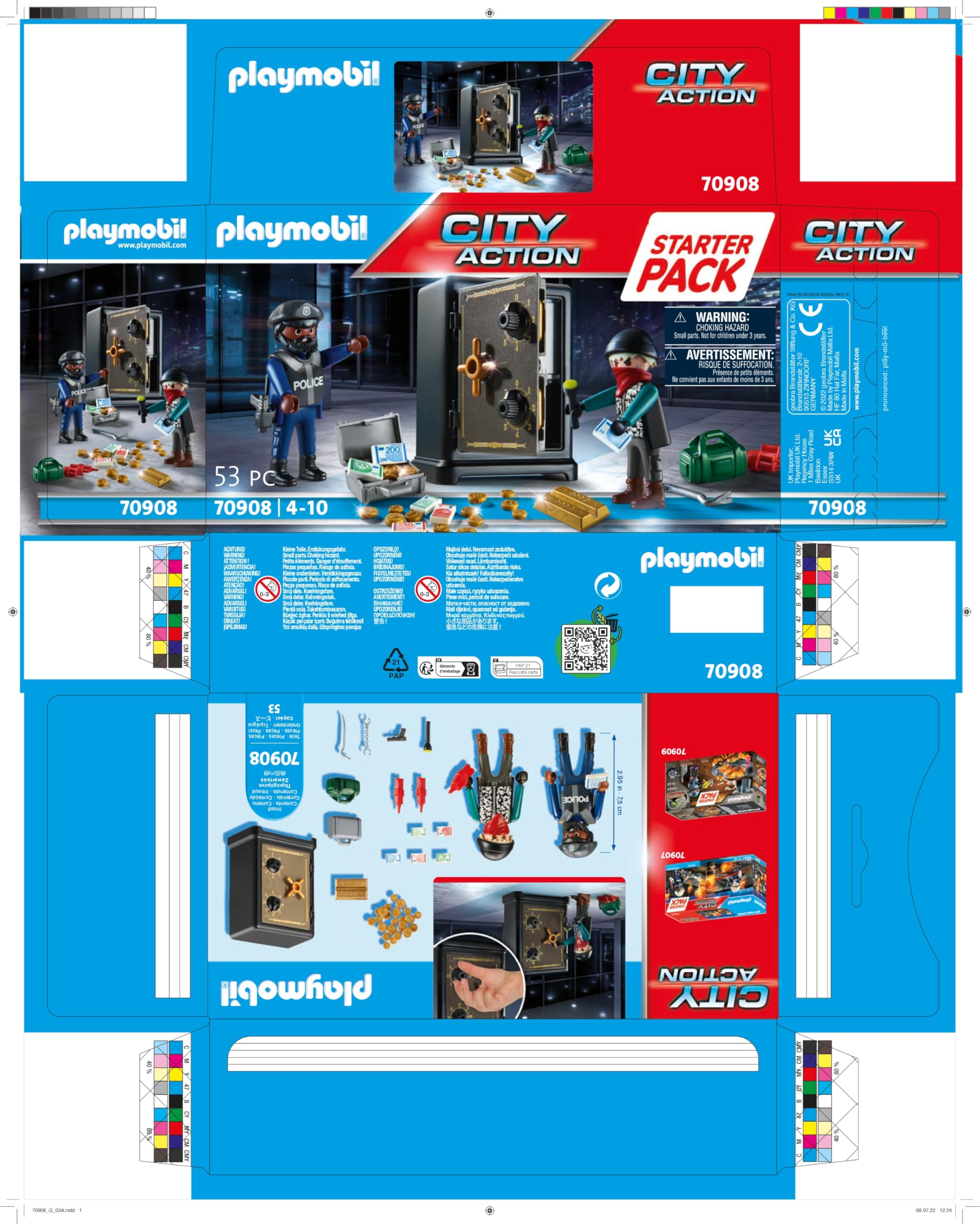 Playmobil 70908 Starter Pack Ladro Cassaforte 53 pezzi