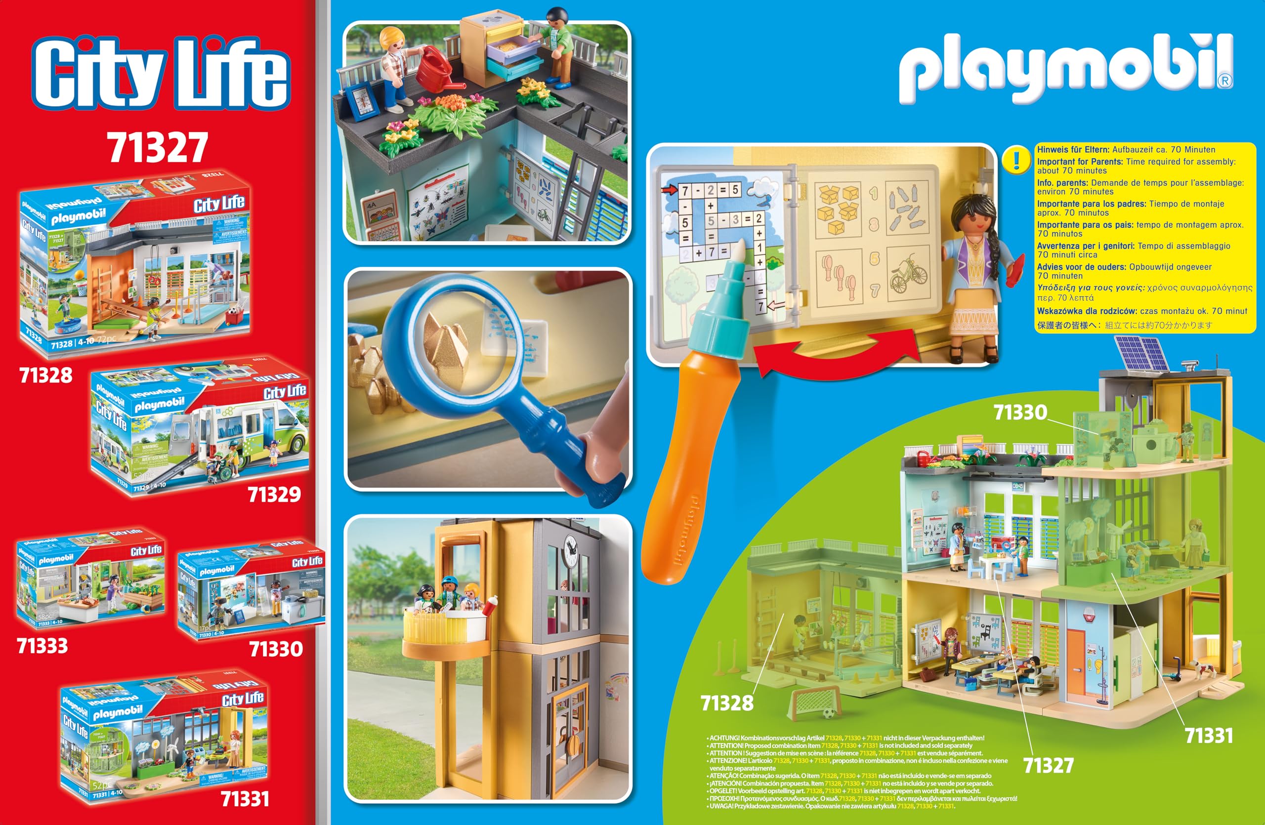 Playmobil City Life 71327 Grande Scuola Playset 282 Pezzi