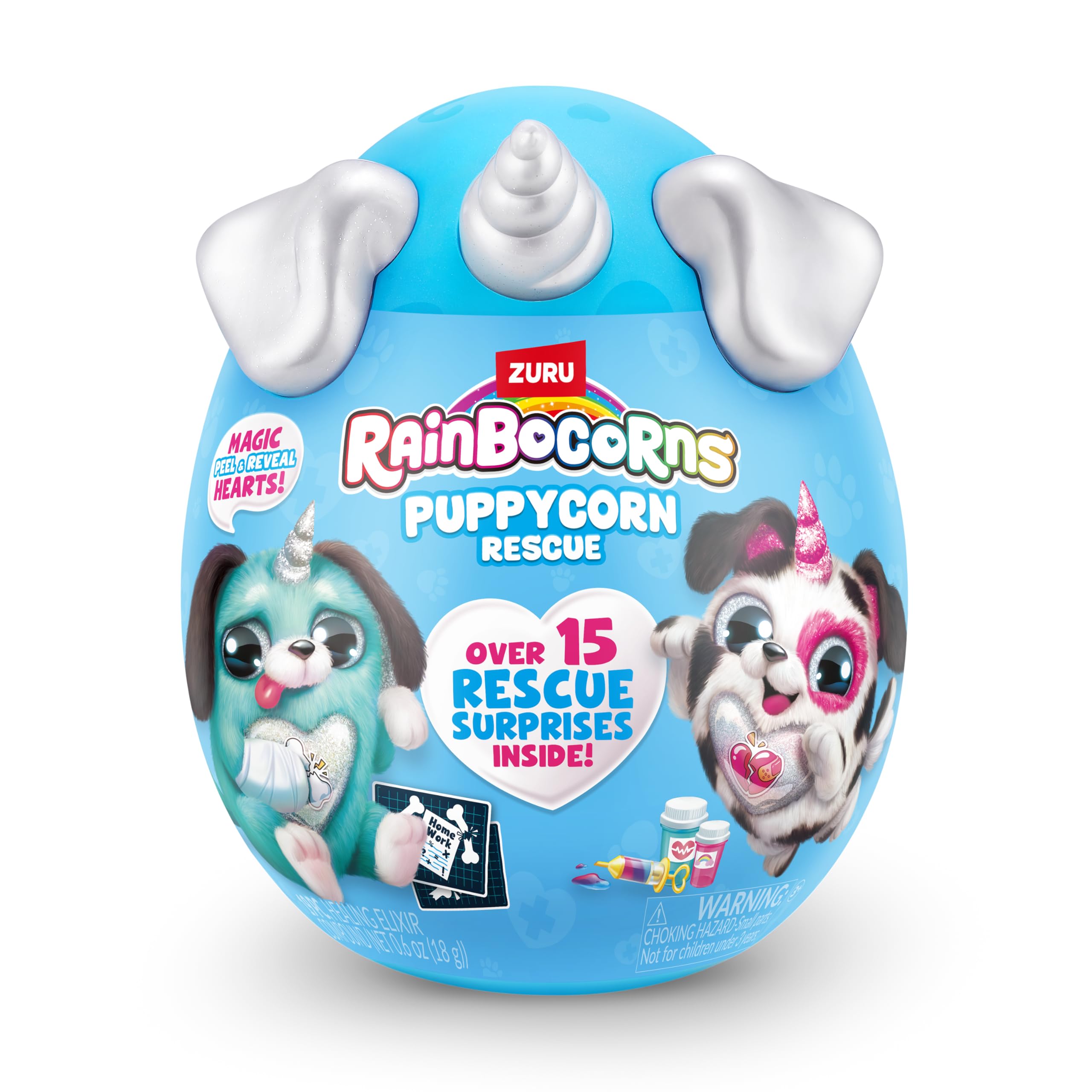 Rainbocorns Puppycorn Rescue peluche pastore rescue 12 sorprese