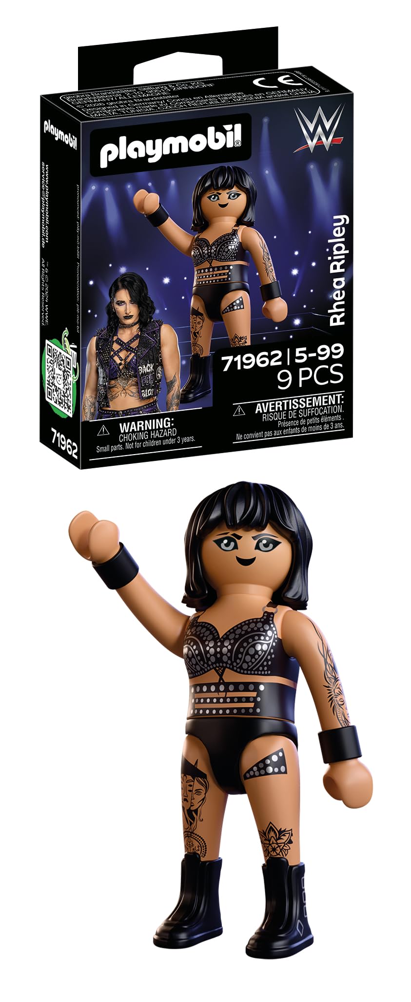 PLAYMOBIL WWE 71962 Rhea Ripley Action Figure Gotica