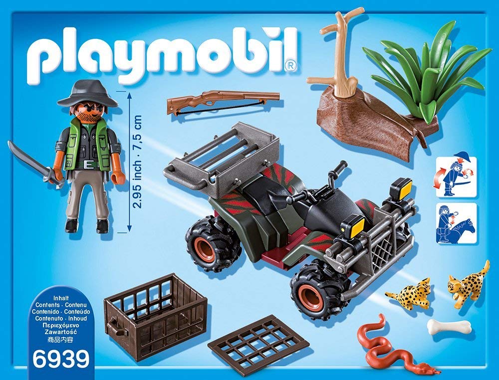 Playmobil 6939 Bracconiere con Quad playset 30 pezzi