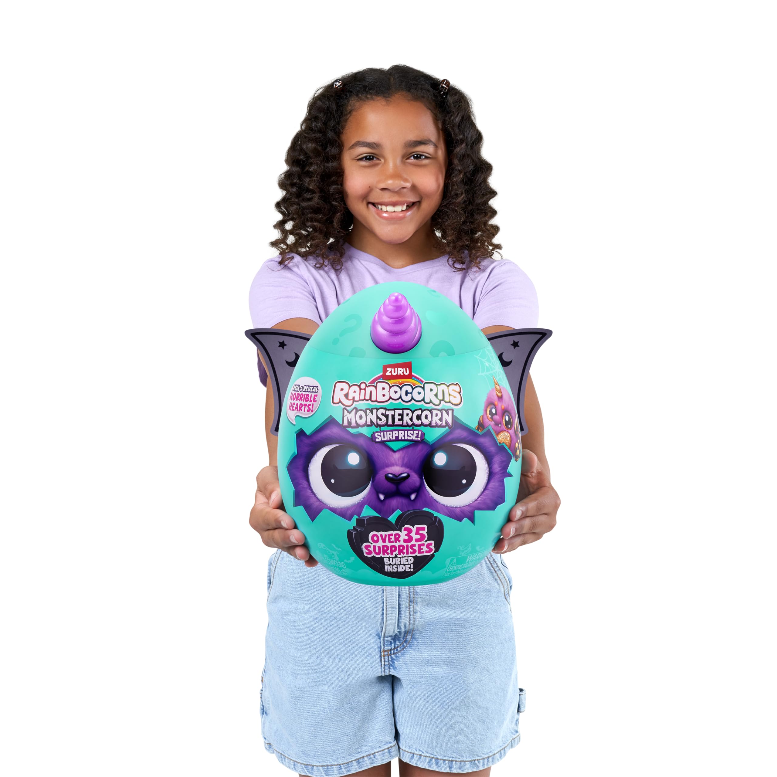 Rainbocorns Monstercorn Surprise peluche Raven corvo