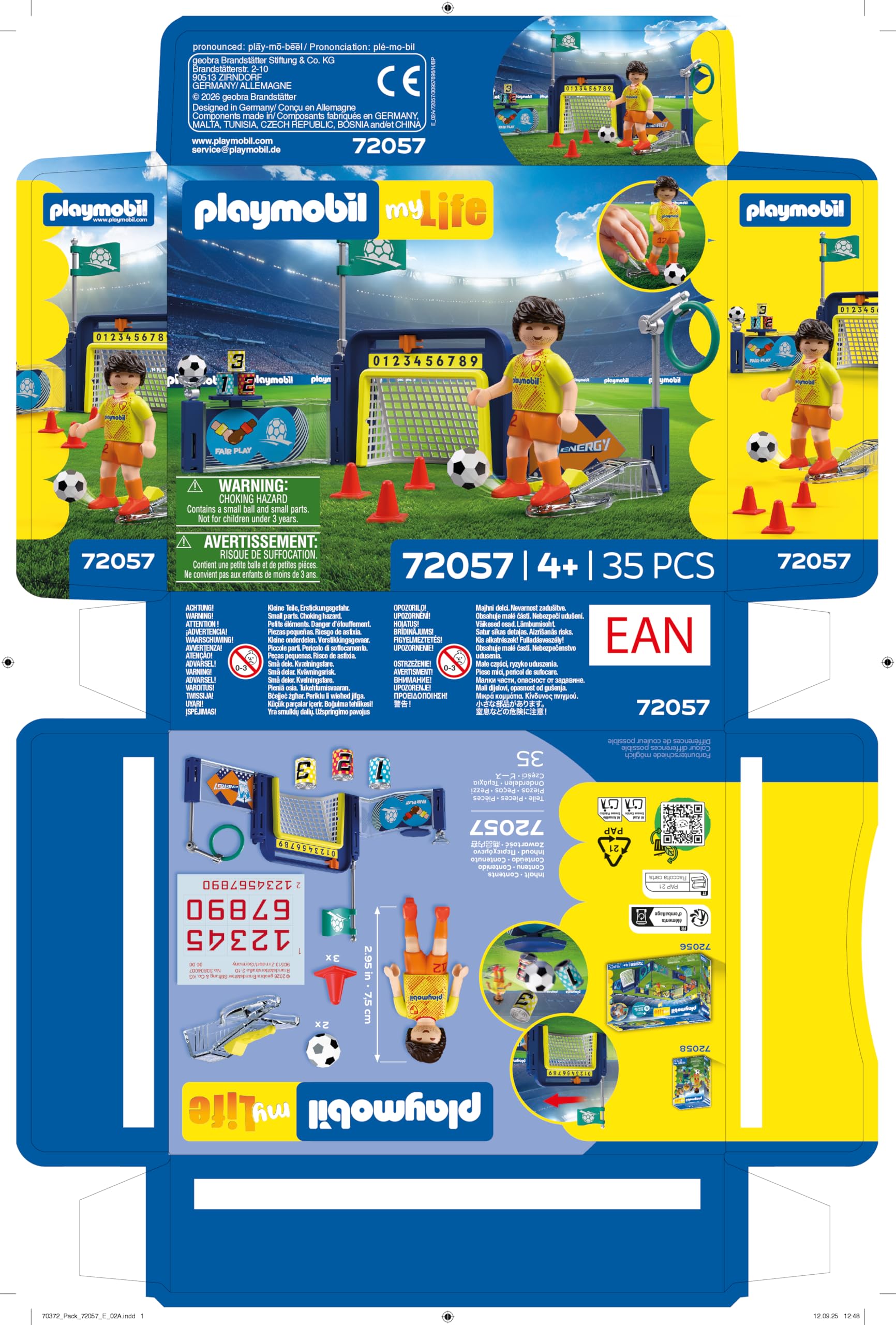 PLAYMOBIL My Life 72057 Stazione Allenamento Calcio Giocattolo 4 Anni