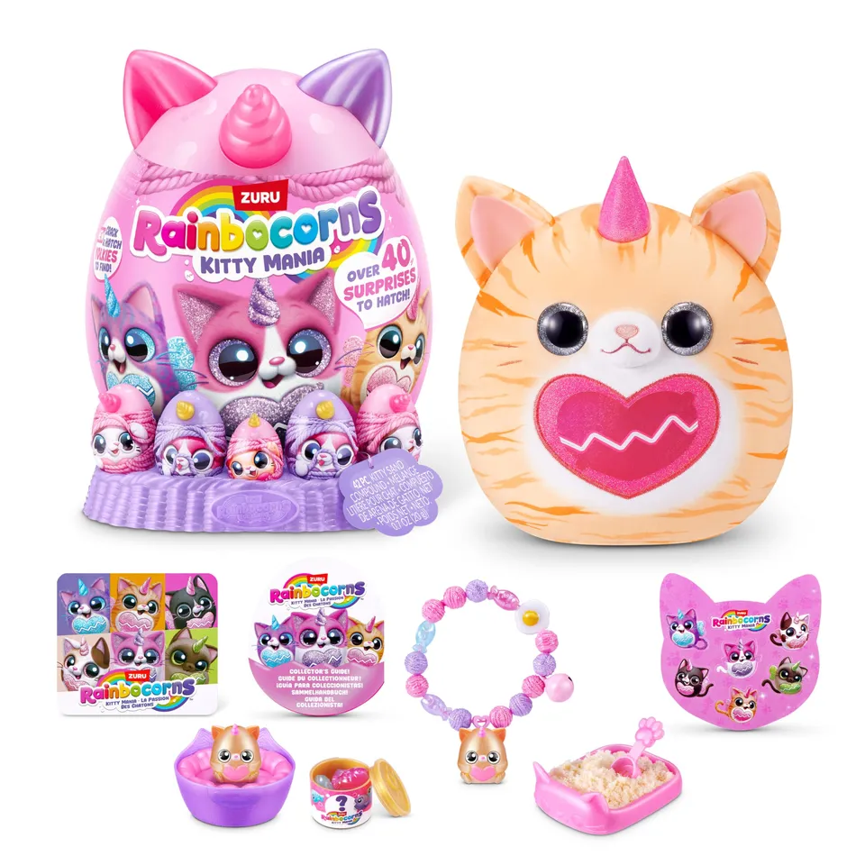 Rainbocorns Kitty Mania peluche Pouncekin uovo sorprese