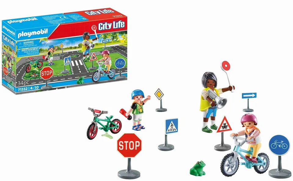 Playmobil City Life 71332 Educazione Stradale Bici 34 Pezzi