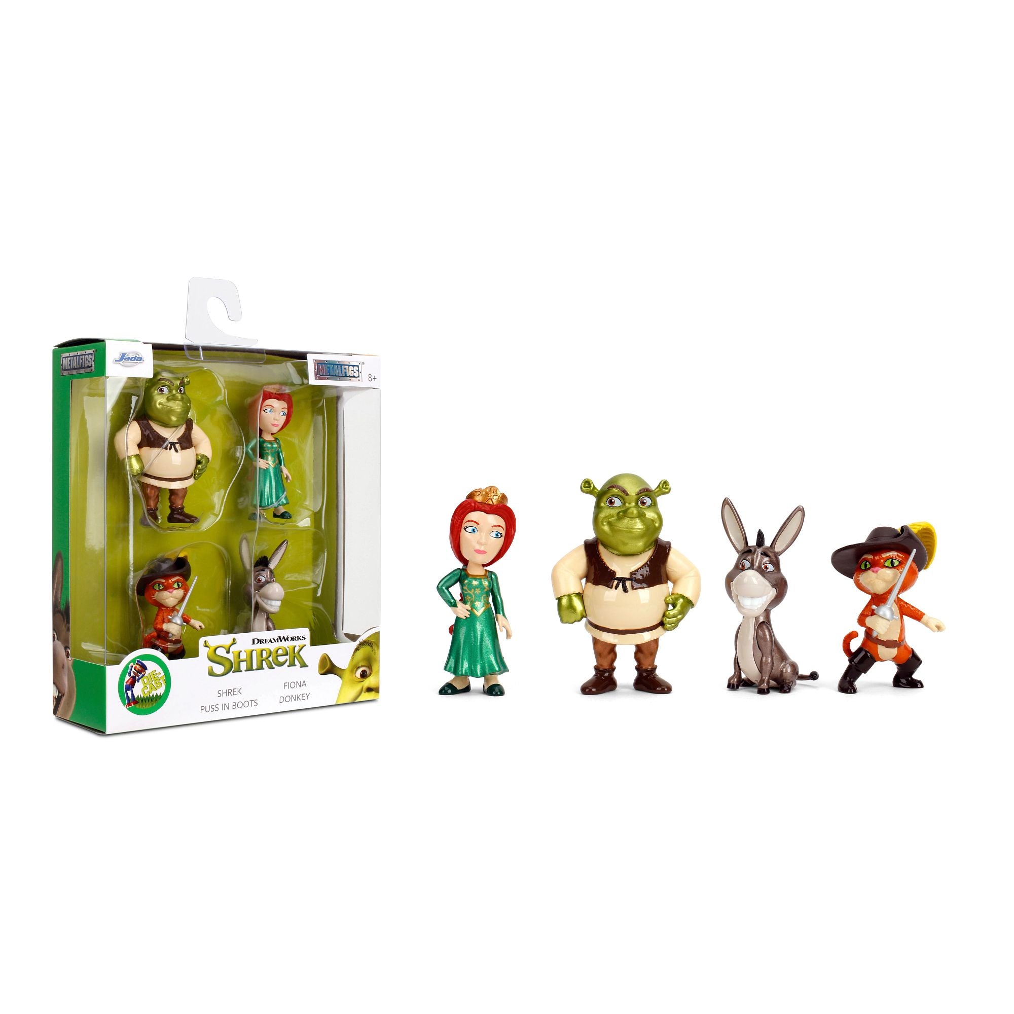 Jada Shrek Metalfigs Wave 1 mini figure 6 cm 4 pack