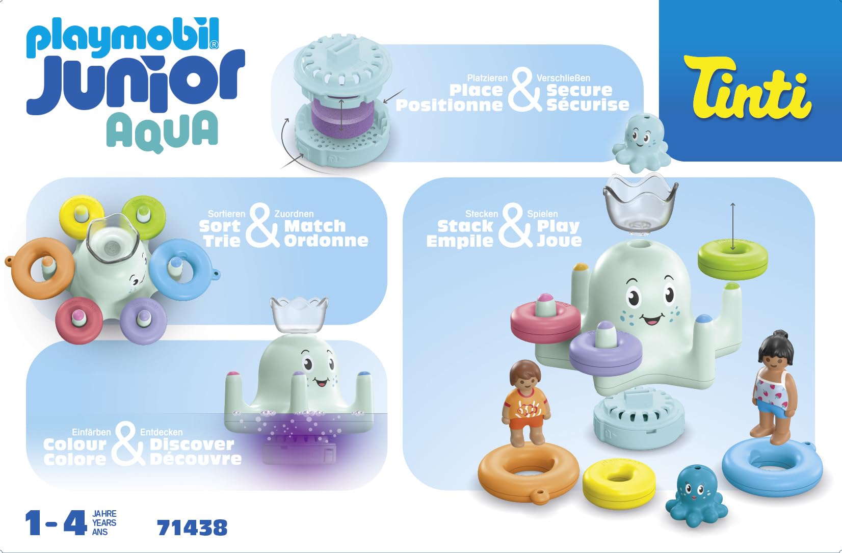 Playmobil Junior Aqua Polipo Colorato 71438 Gioco Bagno 17 Pz